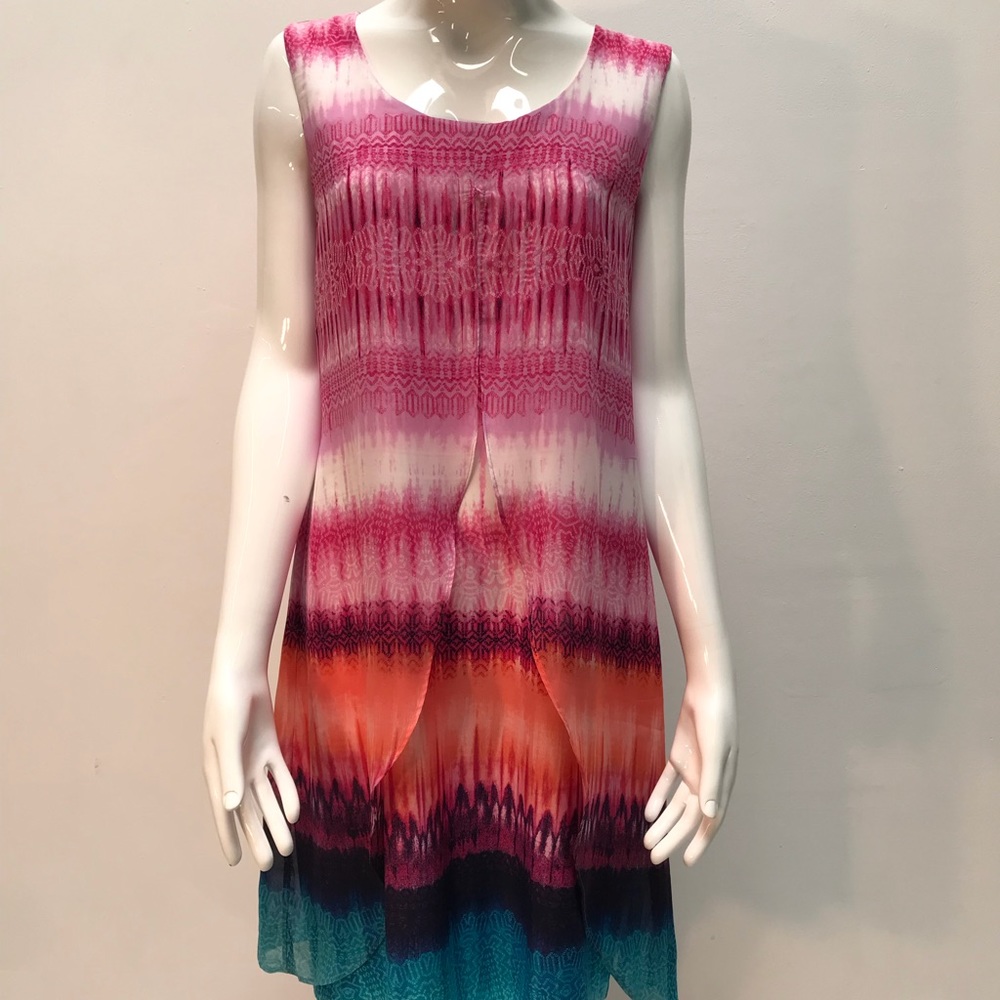 Chiffon Layered Sleeveless Dress